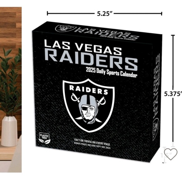 Las Vegas Raiders 2025 Daily Sports Calender with Trivia New in Box - Picture 4 of 4